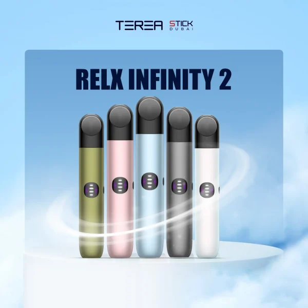RELX Infinity 2 device compact pod vape with LED indicator and modern design for UAE users