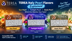 TEREA Italy Pearl Flavors Explained Sun Pearl, Twilight Pearl and Oasis Pearl